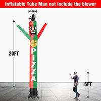 6 10 15 20FT Tall Pizza 01 Waving Inflatable Tube Man(Blower Not Included) - goodeny