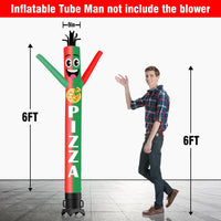 6 10 15 20FT Tall Pizza 01 Waving Inflatable Tube Man(Blower Not Included) - goodeny