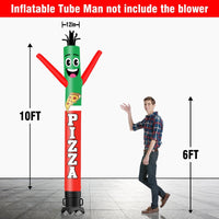 6 10 15 20FT Tall Pizza Waving Inflatable Tube Man(Blower Not Included) - goodeny