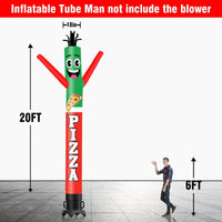 6 10 15 20FT Tall Pizza Waving Inflatable Tube Man(Blower Not Included) - goodeny