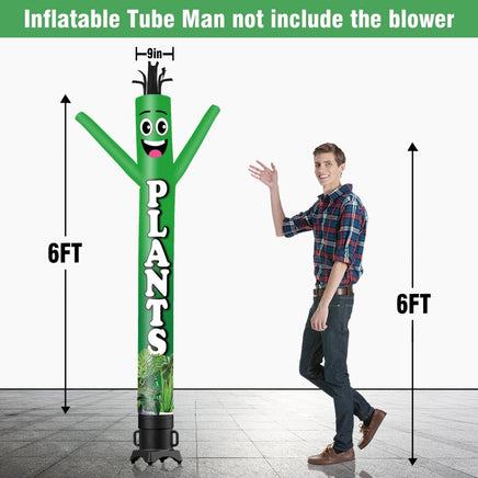 6 10 15 20FT Tall Plants Waving Inflatable Tube Man(Blower Not Included) - goodeny