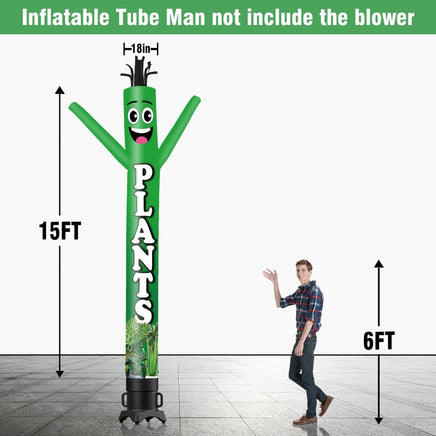 6 10 15 20FT Tall Plants Waving Inflatable Tube Man(Blower Not Included) - goodeny