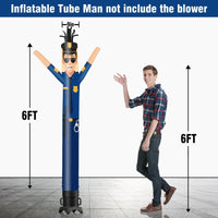 6 10 15 20FT Tall Police Waving Inflatable Tube Man(Blower Not Included) - goodeny