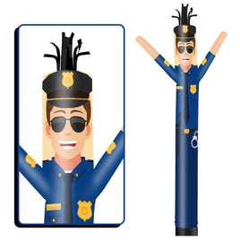 6 10 15 20FT Tall Police Waving Inflatable Tube Man(Blower Not Included) - goodeny