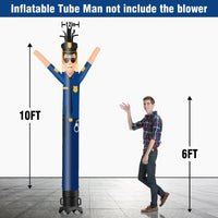 6 10 15 20FT Tall Police Waving Inflatable Tube Man(Blower Not Included) - goodeny