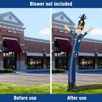 6 10 15 20FT Tall Police Waving Inflatable Tube Man(Blower Not Included) - goodeny