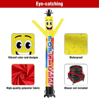 6 10 15 20FT Tall Popsicle Waving Inflatable Tube Man(Blower Not Included) - goodeny