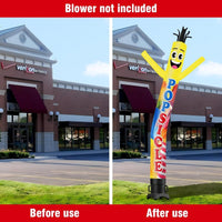 6 10 15 20FT Tall Popsicle Waving Inflatable Tube Man(Blower Not Included) - goodeny