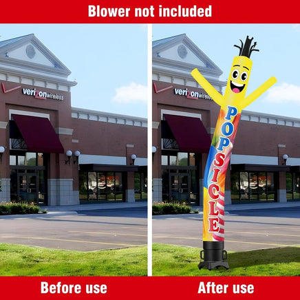 6 10 15 20FT Tall Popsicle Waving Inflatable Tube Man(Blower Not Included) - goodeny