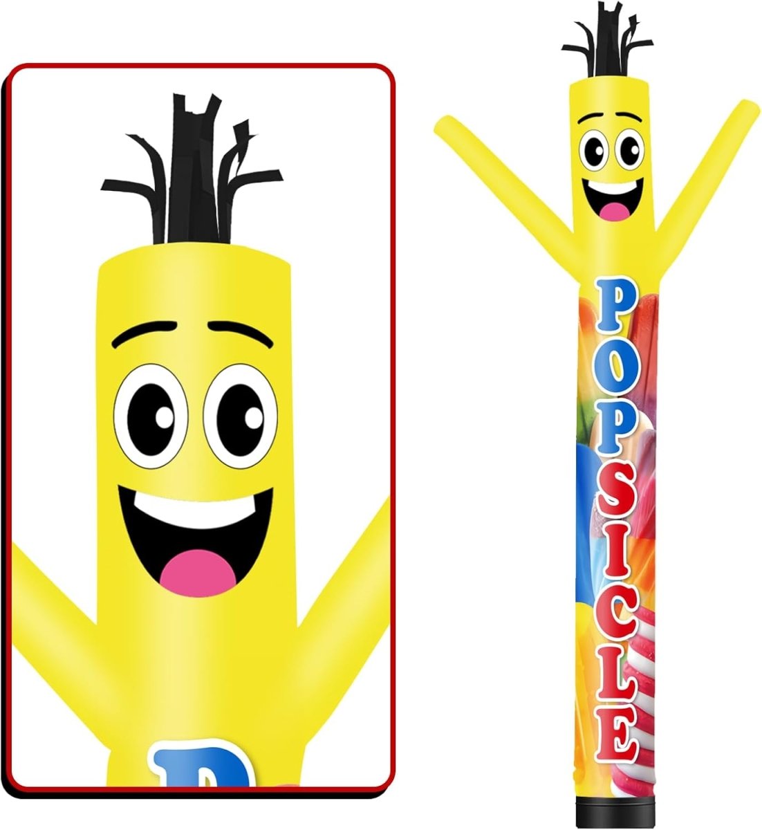 6 10 15 20FT Tall Popsicle Waving Inflatable Tube Man(Blower Not ...