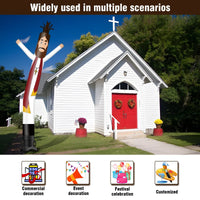 6 10 15 20FT Tall Priest Waving Inflatable Tube Man(Blower Not Included) - goodeny