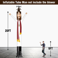 6 10 15 20FT Tall Priest Waving Inflatable Tube Man(Blower Not Included) - goodeny