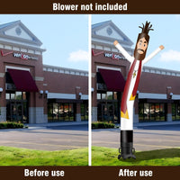 6 10 15 20FT Tall Priest Waving Inflatable Tube Man(Blower Not Included) - goodeny