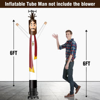 6 10 15 20FT Tall Priest Waving Inflatable Tube Man(Blower Not Included) - goodeny