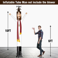 6 10 15 20FT Tall Priest Waving Inflatable Tube Man(Blower Not Included) - goodeny
