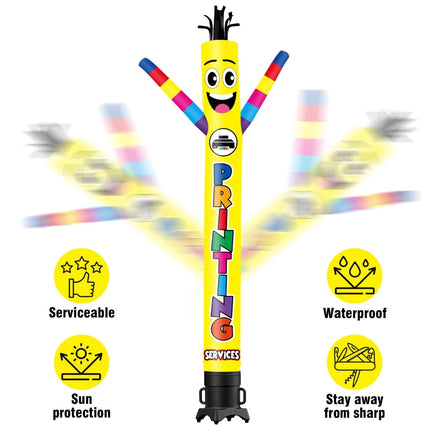 6 10 15 20FT Tall Printing Services Waving Inflatable Tube Man(Blower Not Included) - goodeny