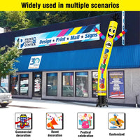 6 10 15 20FT Tall Printing Services Waving Inflatable Tube Man(Blower Not Included) - goodeny