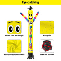 6 10 15 20FT Tall Printing Services Waving Inflatable Tube Man(Blower Not Included) - goodeny