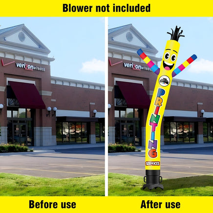 6 10 15 20FT Tall Printing Services Waving Inflatable Tube Man(Blower Not Included) - goodeny