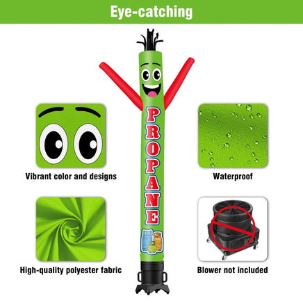 6 10 15 20FT Tall Propane Waving Inflatable Tube Man(Blower Not Included) - goodeny