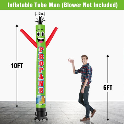 6 10 15 20FT Tall Propane Waving Inflatable Tube Man(Blower Not Included) - goodeny