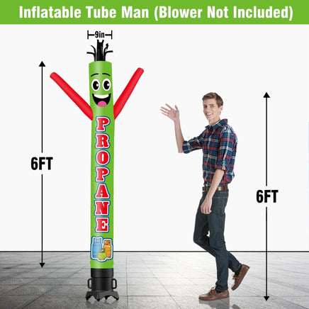 6 10 15 20FT Tall Propane Waving Inflatable Tube Man(Blower Not Included) - goodeny