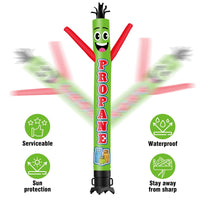 6 10 15 20FT Tall Propane Waving Inflatable Tube Man(Blower Not Included) - goodeny