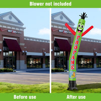 6 10 15 20FT Tall Propane Waving Inflatable Tube Man(Blower Not Included) - goodeny