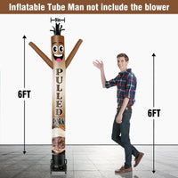 6 10 15 20FT Tall Pulled Pork Waving Inflatable Tube Man(Blower Not Included) - goodeny