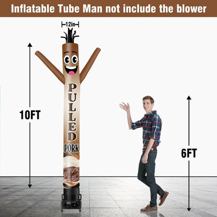 6 10 15 20FT Tall Pulled Pork Waving Inflatable Tube Man(Blower Not Included) - goodeny