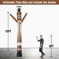 6 10 15 20FT Tall Pulled Pork Waving Inflatable Tube Man(Blower Not Included) - goodeny