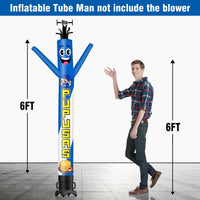 6 10 15 20FT Tall Pupusas Waving Inflatable Tube Man(Blower Not Included) - goodeny