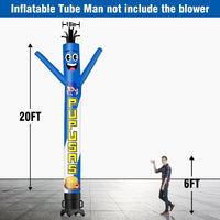 6 10 15 20FT Tall Pupusas Waving Inflatable Tube Man(Blower Not Included) - goodeny