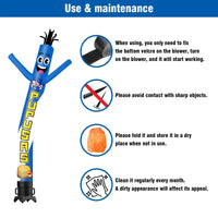 6 10 15 20FT Tall Pupusas Waving Inflatable Tube Man(Blower Not Included) - goodeny