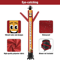 6 10 15 20FT Tall Quesabirria Waving Inflatable Tube Man(Blower Not Included) - goodeny