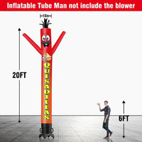 6 10 15 20FT Tall Quesadillas Waving Inflatable Tube Man(Blower Not Included) - goodeny
