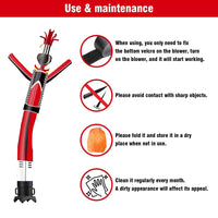 6 10 15 20FT Tall Racing Drivers Waving Inflatable Tube Man(Blower Not Included) - goodeny