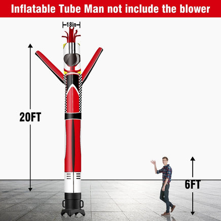 6 10 15 20FT Tall Racing Drivers Waving Inflatable Tube Man(Blower Not Included) - goodeny