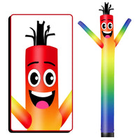 6 10 15 20FT Tall Rainbow Waving Inflatable Tube Man(Blower Not Included) - goodeny