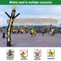 6 10 15 20FT Tall Raise Your Glass Waving Inflatable Tube Man(Blower Not Included) - goodeny