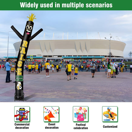 6 10 15 20FT Tall Raise Your Glass Waving Inflatable Tube Man(Blower Not Included) - goodeny