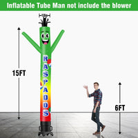 6 10 15 20FT Tall Raspados Waving Inflatable Tube Man(Blower Not Included) - goodeny
