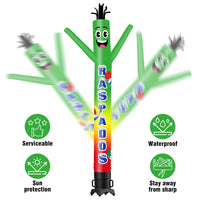 6 10 15 20FT Tall Raspados Waving Inflatable Tube Man(Blower Not Included) - goodeny