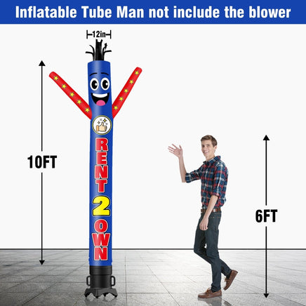 6 10 15 20FT Tall Rent 2 Own Waving Inflatable Tube Man(Blower Not Included) - goodeny