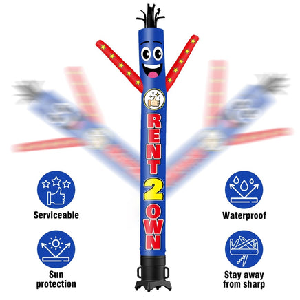 6 10 15 20FT Tall Rent 2 Own Waving Inflatable Tube Man(Blower Not Included) - goodeny