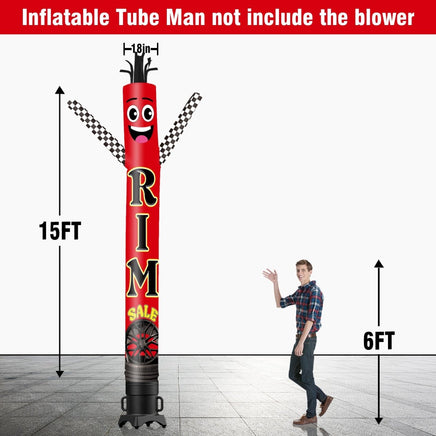 6 10 15 20FT Tall Rim Sale Waving Inflatable Tube Man(Blower Not Included) - goodeny