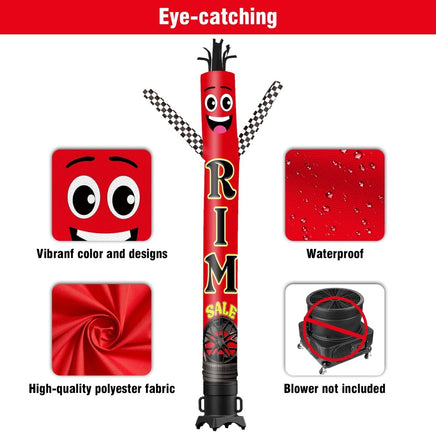 6 10 15 20FT Tall Rim Sale Waving Inflatable Tube Man(Blower Not Included) - goodeny