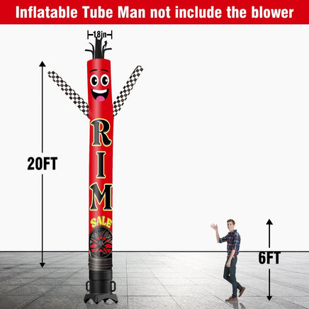 6 10 15 20FT Tall Rim Sale Waving Inflatable Tube Man(Blower Not Included) - goodeny
