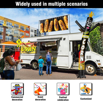 6 10 15 20FT Tall Roasted Corn Waving Inflatable Tube Man(Blower Not Included) - goodeny