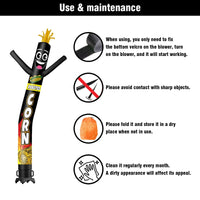 6 10 15 20FT Tall Roasted Corn Waving Inflatable Tube Man(Blower Not Included) - goodeny